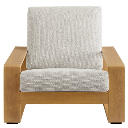 Lirienne Outdoor Patio Aluminum Faux Wood Armchair