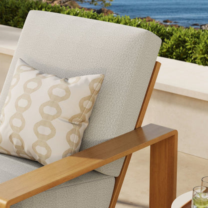 Lirienne Outdoor Patio Aluminum Faux Wood Armchair