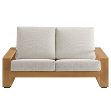 Lirienne Outdoor Patio Aluminum Faux Wood Loveseat