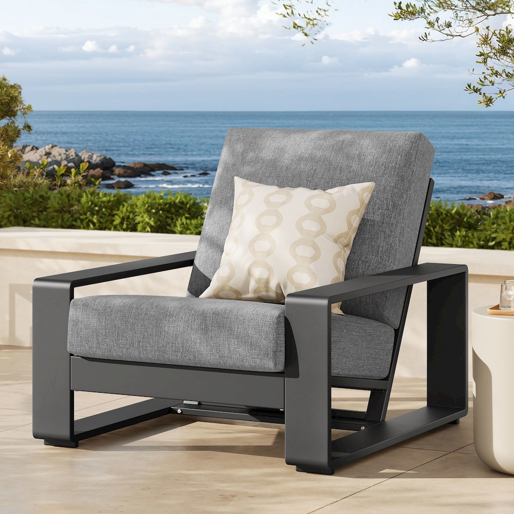 Lirienne Outdoor Patio Aluminum Armchair
