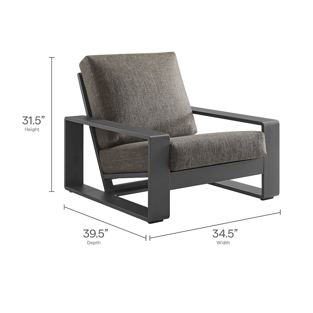 Lirienne Outdoor Patio Aluminum Armchair