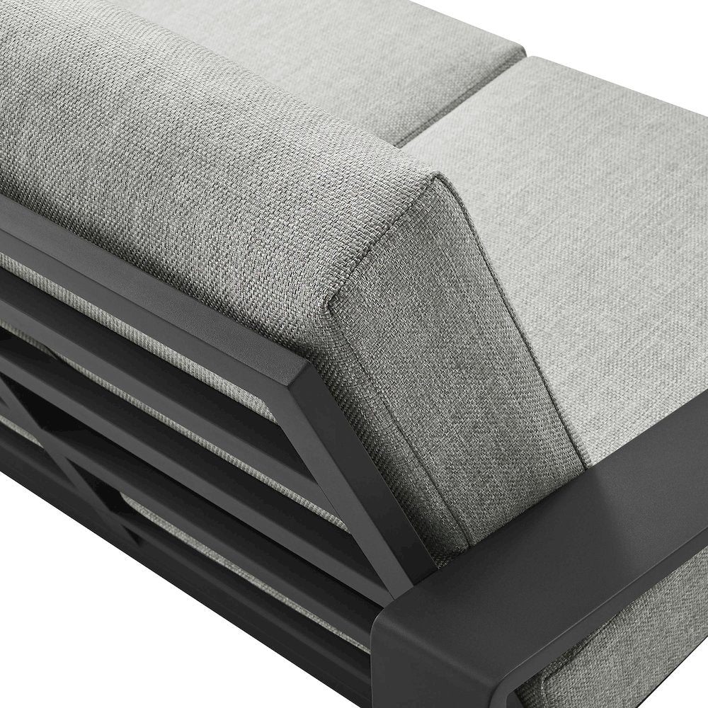 Lirienne Outdoor Patio Aluminum Loveseat