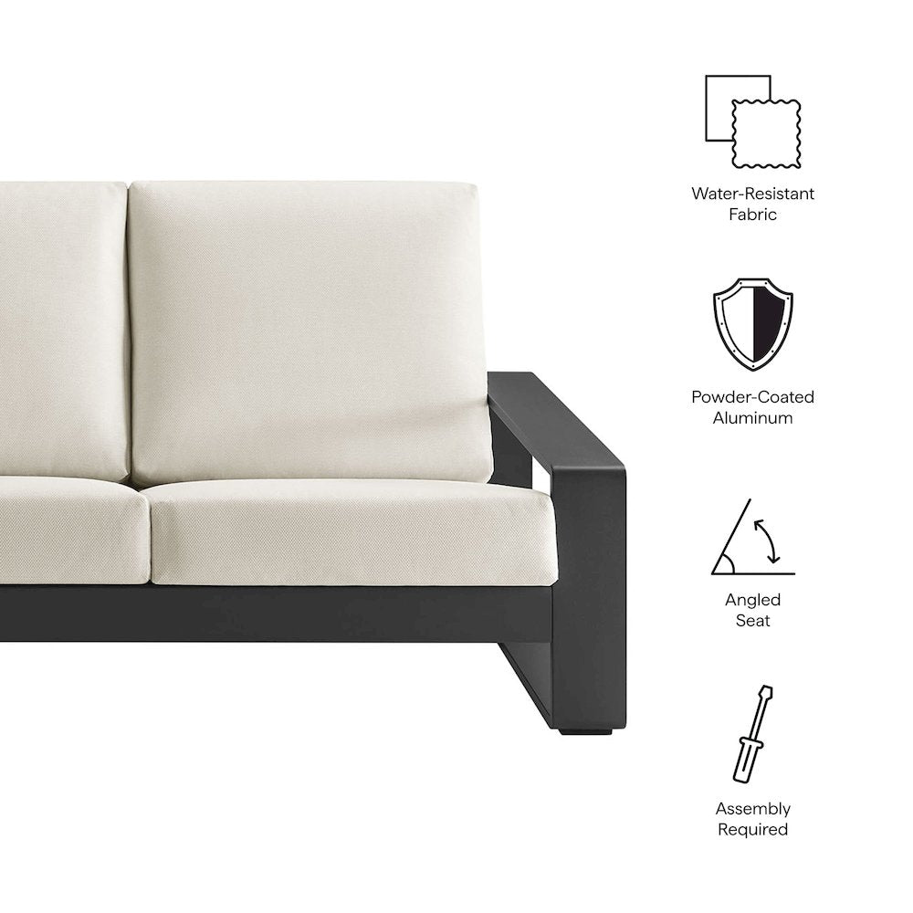 Lirienne Outdoor Patio Aluminum Sofa