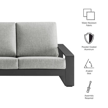 Lirienne Outdoor Patio Aluminum Sofa