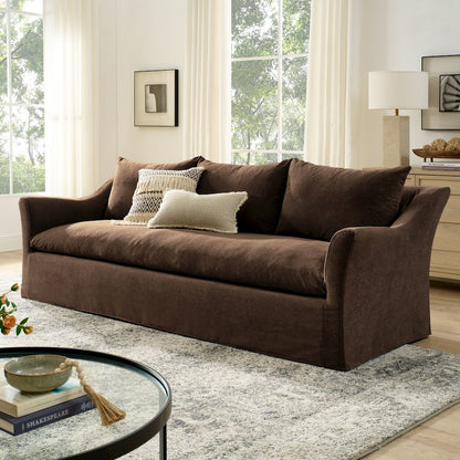 Somerset 92" Linen Blend Slipcovered Sofa