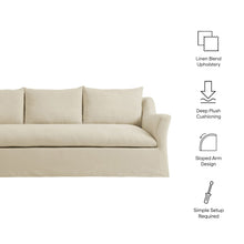 Somerset 92" Linen Blend Slipcovered Sofa