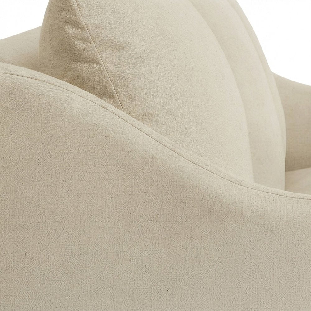 Blend Slipcovered Bench Seat Sofa, Tailored Single-Cushion Couch, Linen