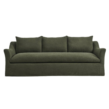 Somerset 92" Linen Blend Slipcovered Sofa