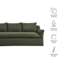 Somerset 92" Linen Blend Slipcovered Sofa