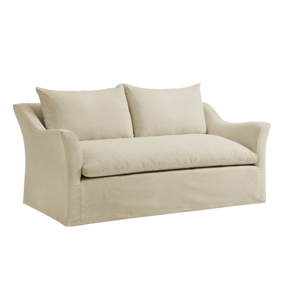 Somerset 70" Linen Blend Slipcovered Loveseat