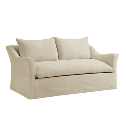Somerset 70" Linen Blend Slipcovered Loveseat