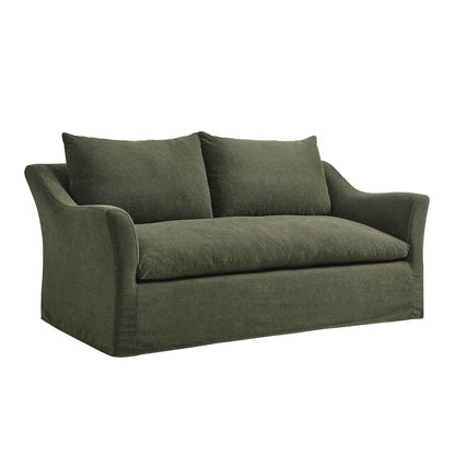 Somerset 70" Linen Blend Slipcovered Loveseat