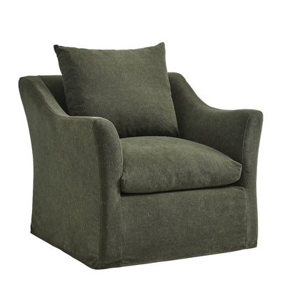 Somerset Linen Blend Slipcovered Armchair