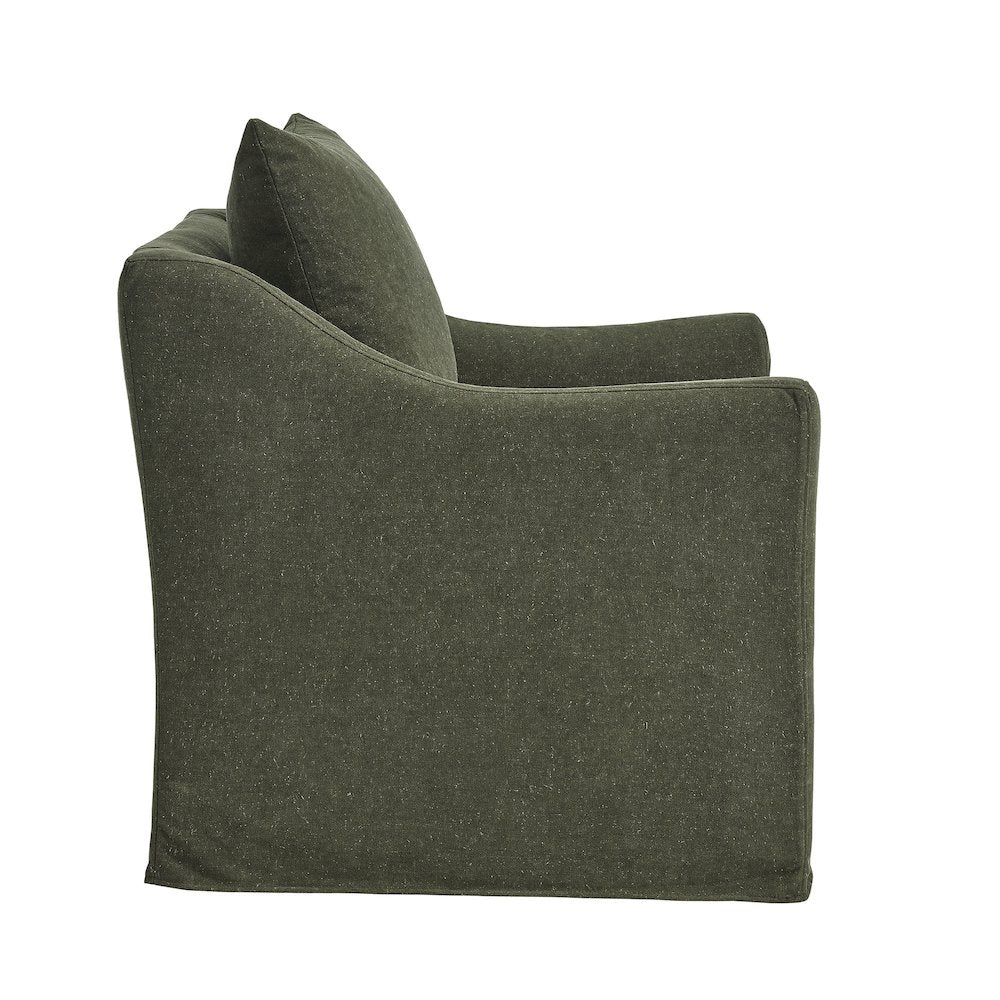 Somerset Linen Blend Slipcovered Armchair