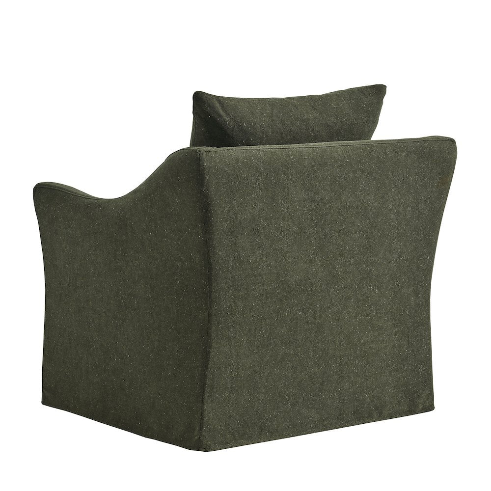 Somerset Linen Blend Slipcovered Armchair