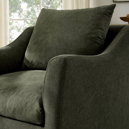 Somerset Linen Blend Slipcovered Armchair