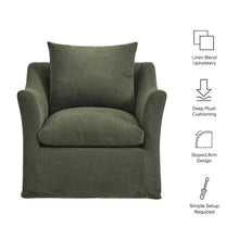 Somerset Linen Blend Slipcovered Armchair