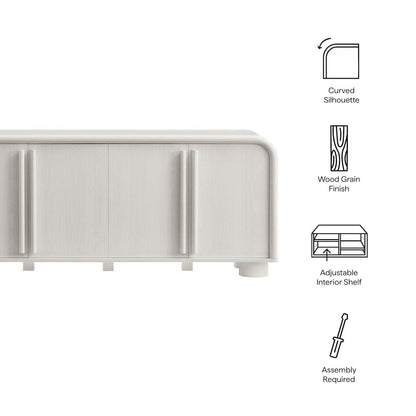 Bellamy Curved 4-Door Sideboard Cabinet