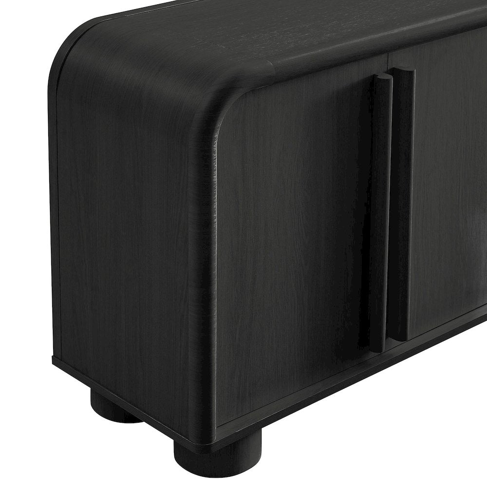 Bellamy Curved 4-Door Sideboard Cabinet