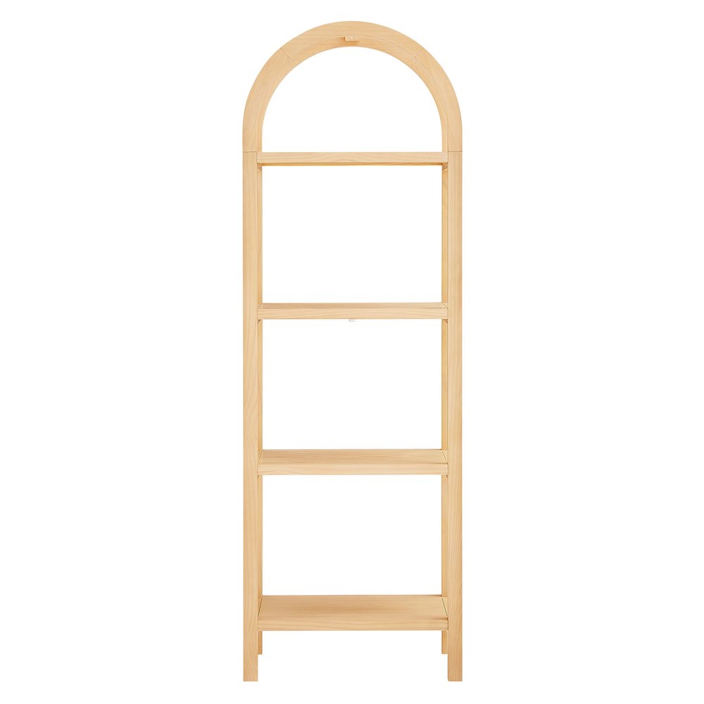 Vexley 72 Inch Tall Narrow Arched Bookshelf