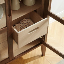 Nell 71" Glass Door Tall Display Storage Cabinet