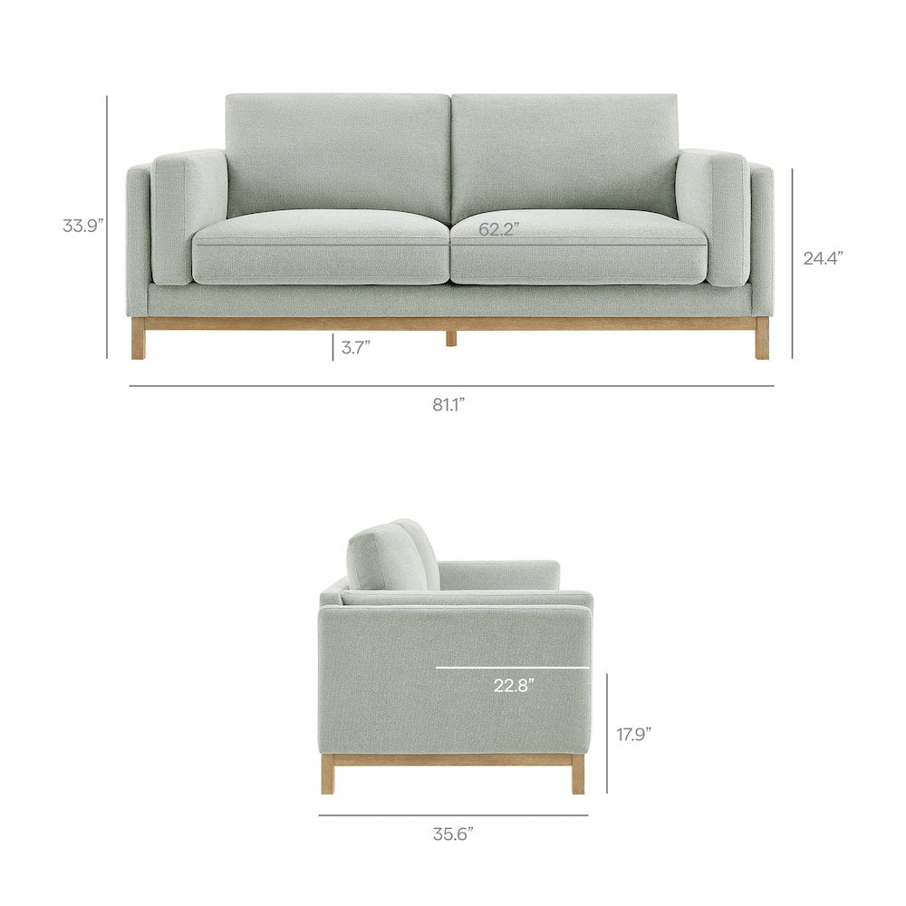 Roscoe 81 inch Fabric Sofa