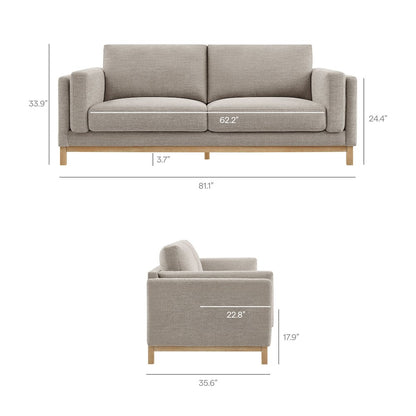 Roscoe 81 inch Fabric Sofa