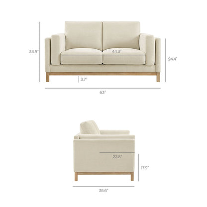Roscoe 63 inch Fabric Loveseat