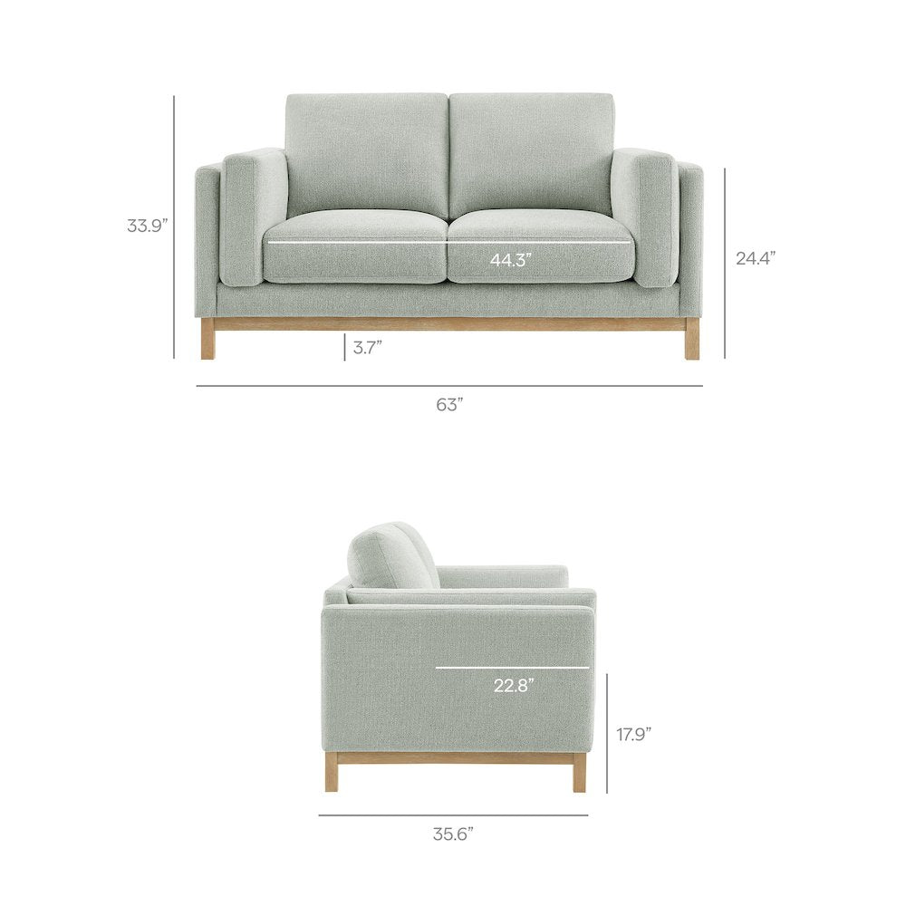 Roscoe 63 inch Fabric Loveseat