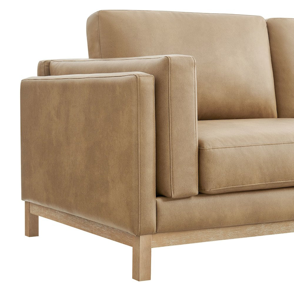 Roscoe 81 inch Vegan Leather Sofa