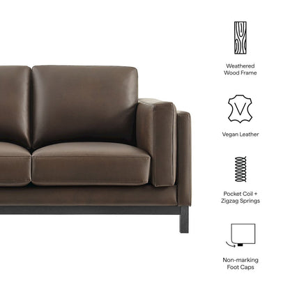 Roscoe 63 inch Vegan Leather Loveseat