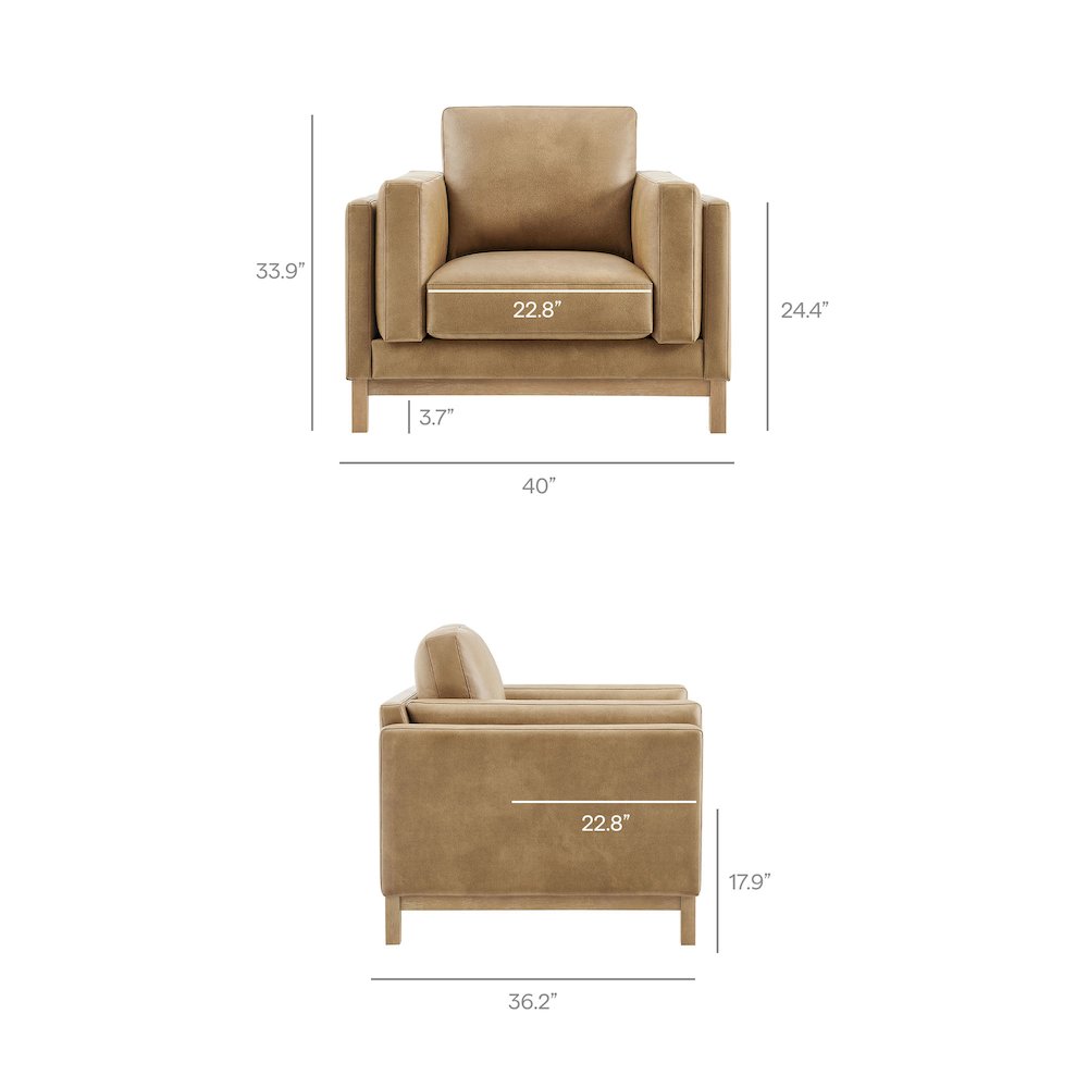 Roscoe Vegan Leather Armchair
