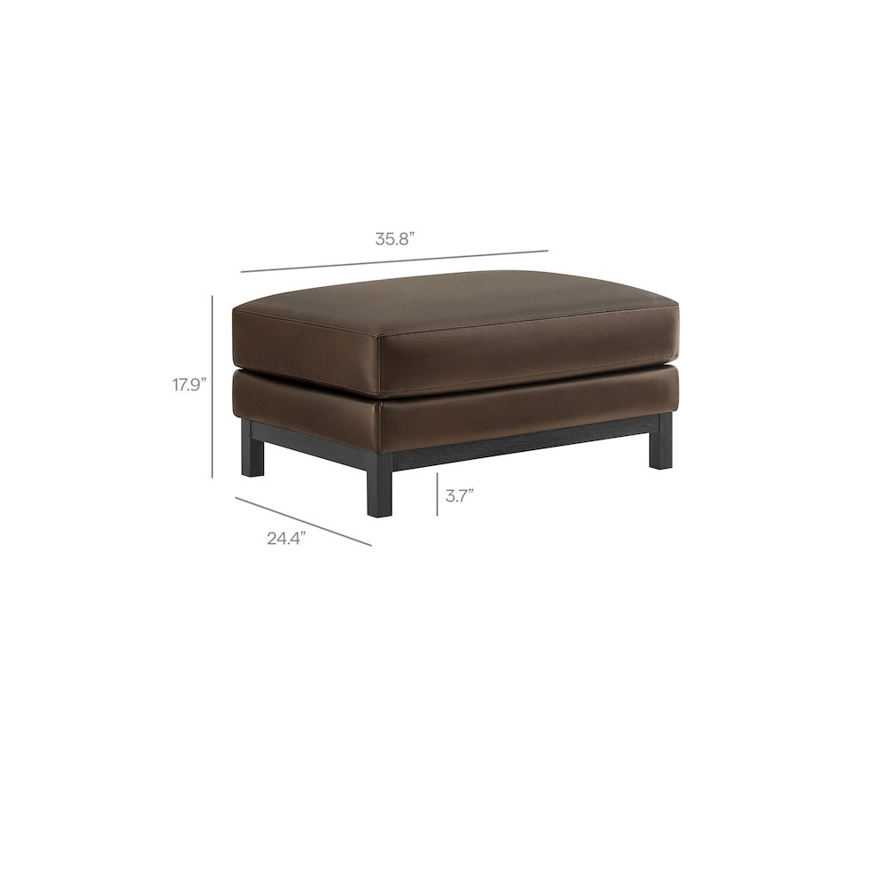 Roscoe Vegan Leather Ottoman