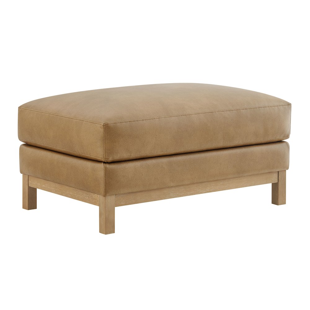 Roscoe Vegan Leather Ottoman
