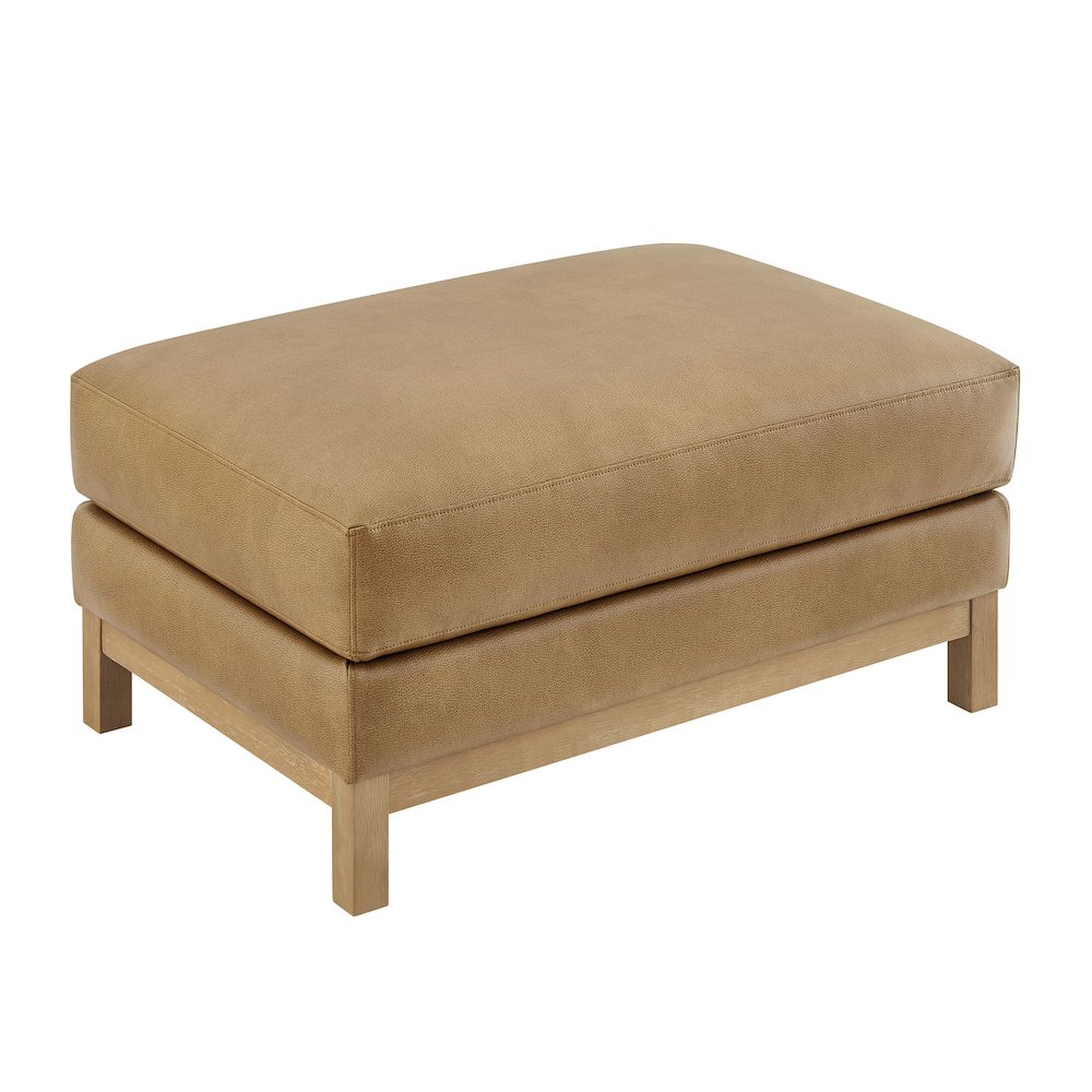 Roscoe Vegan Leather Ottoman