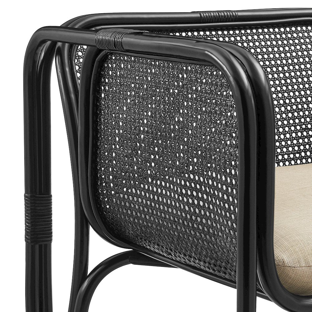 Ellis Natural Rattan Accent Armchair