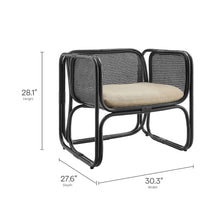 Ellis Natural Rattan Accent Armchair