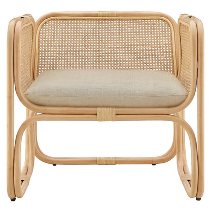 Ellis Natural Rattan Accent Armchair