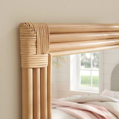 Corsica Curved Rectangle Rattan Wall Mirror