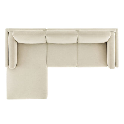 Roscoe Left-Facing Fabric Sectional Sofa with Chaise