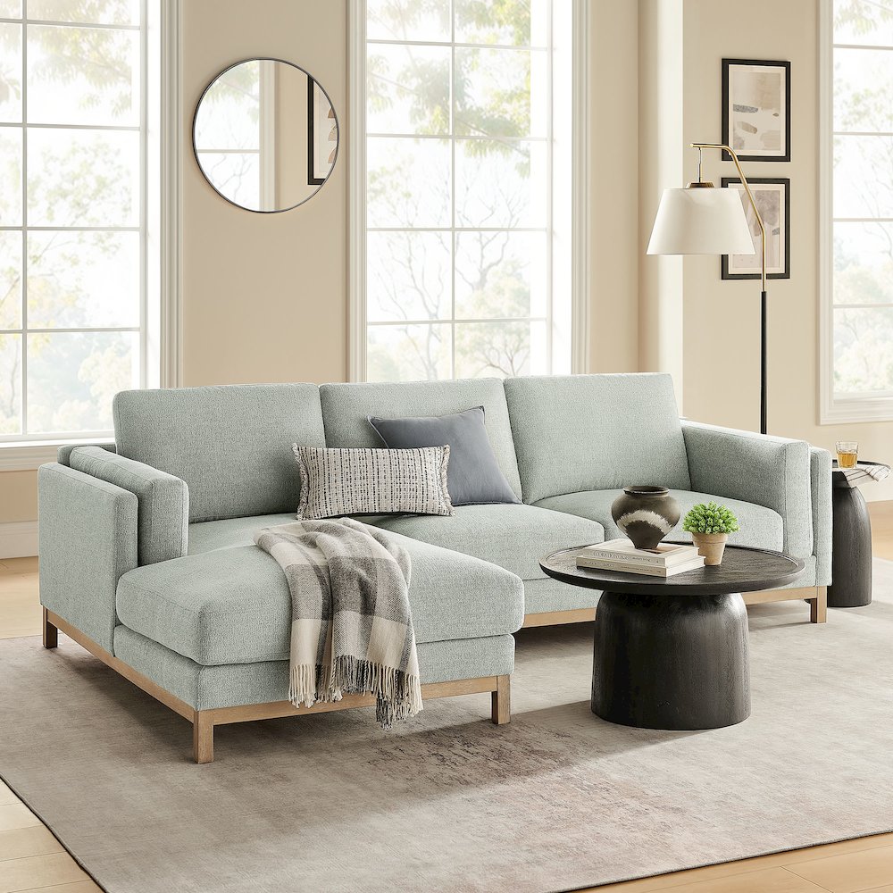 Roscoe Left-Facing Fabric Sectional Sofa with Chaise