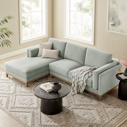 Roscoe Left-Facing Fabric Sectional Sofa with Chaise