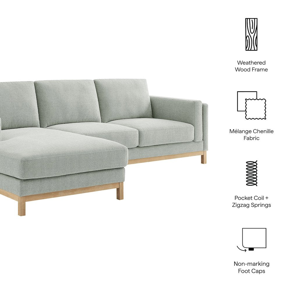 Roscoe Left-Facing Fabric Sectional Sofa with Chaise