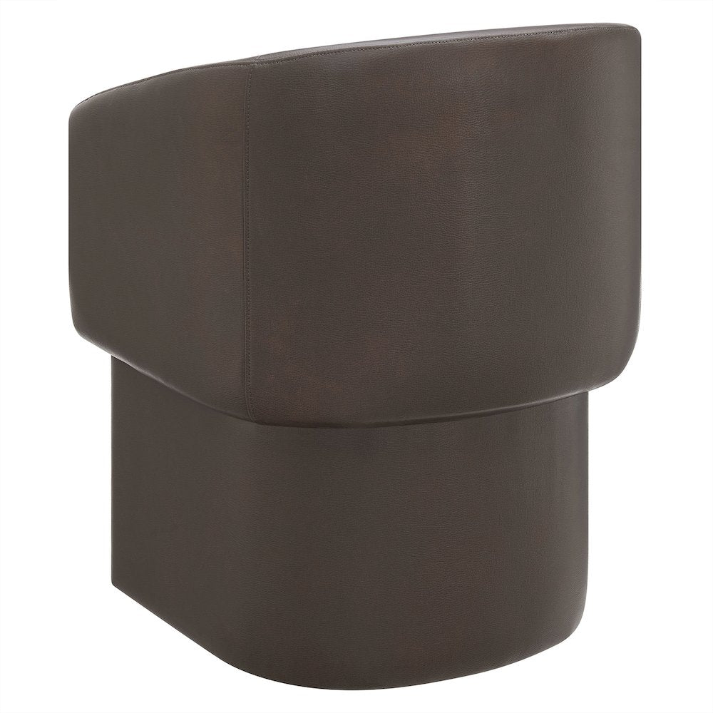 Verity Barrel Back Vegan Leather Dining Chair