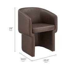 Verity Barrel Back Vegan Leather Dining Chair