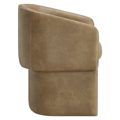 Verity Barrel Back Vegan Leather Dining Chair