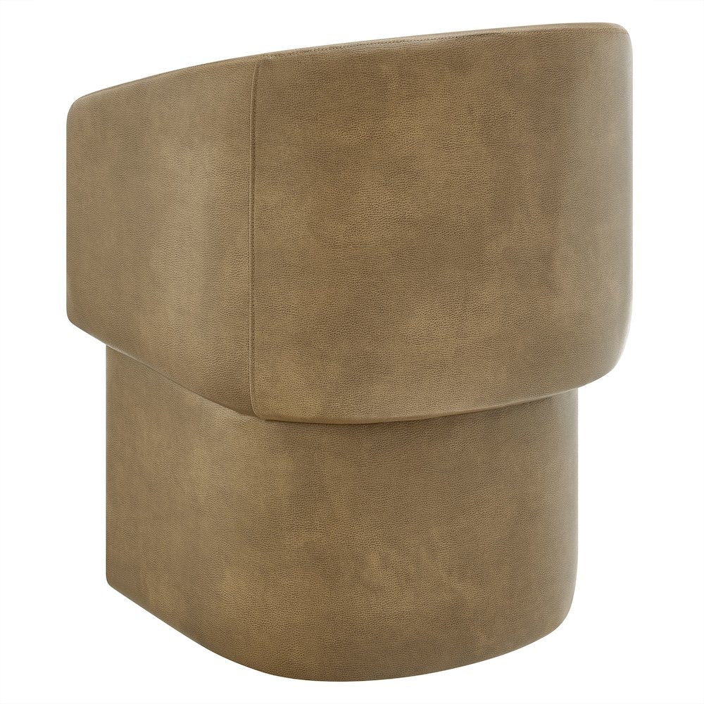 Verity Barrel Back Vegan Leather Dining Chair