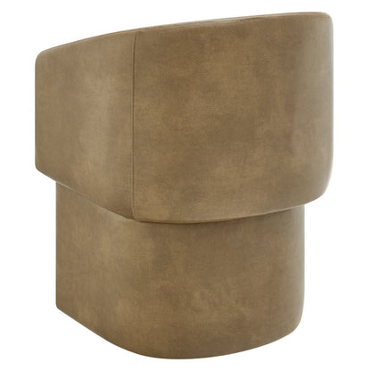 Verity Barrel Back Vegan Leather Dining Chair