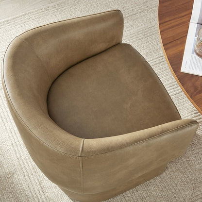 Verity Barrel Back Vegan Leather Dining Chair