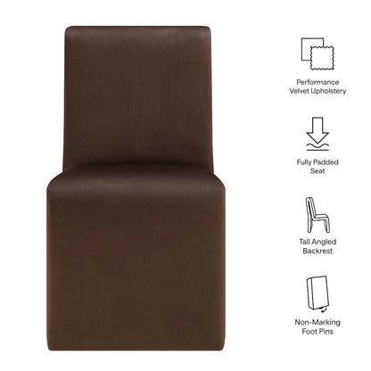 Emory Upholstered Performance Velvet Dining Side Chair